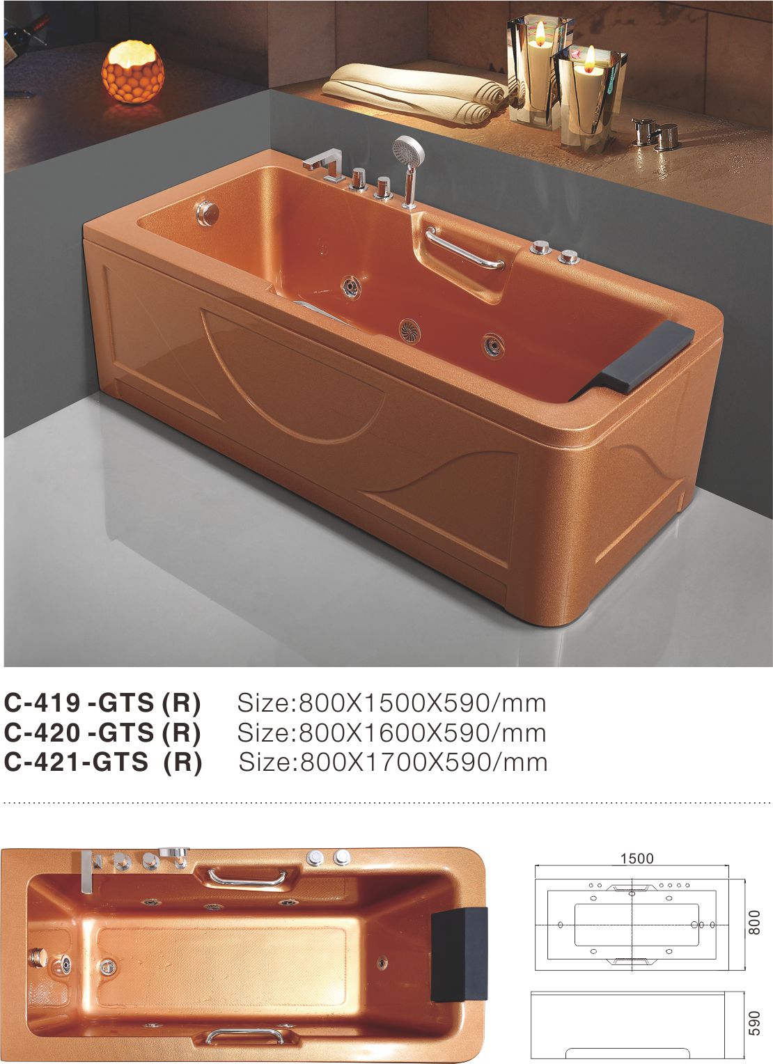 C-419-GTS (R) _2017 Nova banyera rectangular de luxe d'hidromassatge Hydro Massage Bany acrílic amb 3 talles Optionals.jpg