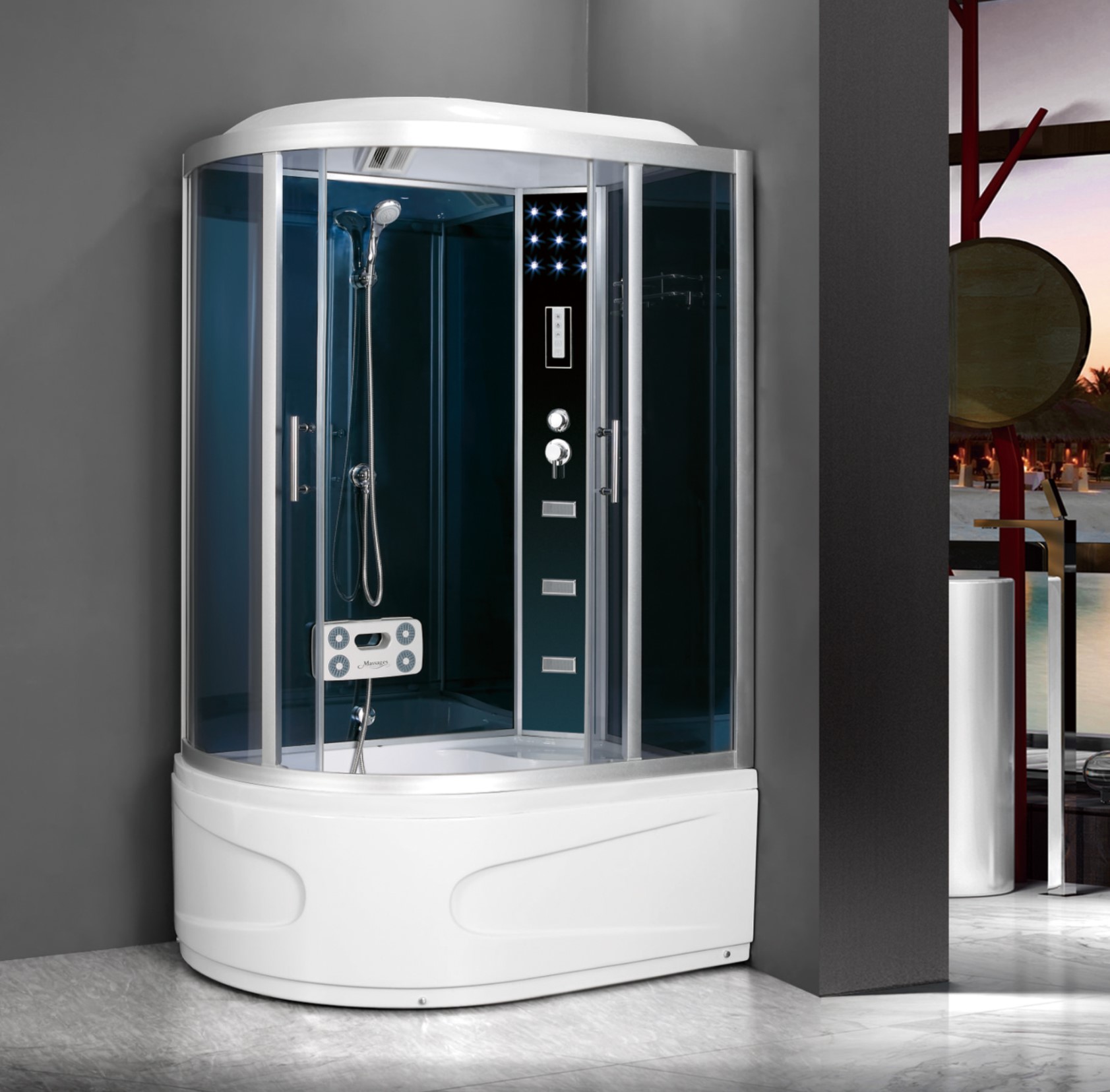 L-507-A (L) -Tasa d'estenedor amb canapè Combo amb massatge a peu i Seient per a gent gran_ 副本 .jpg L-507-A (L)-Shower Soaking Tub Combo Stall With Foot Massage And Seat For Old People_副本.jpg