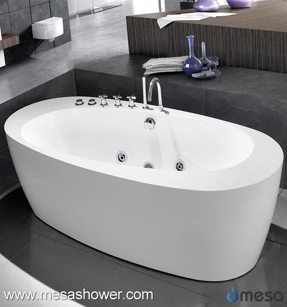 Banyera amb forma ovalada de peu moderna acrílic banyera lliure