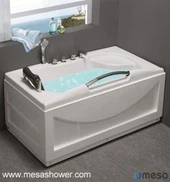 Massatge hidromassatge rectangular clàssic Banyera amb suport per a mà