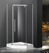 Disseny de moda Simple Style Banyera Diamant sense marc Pivot Shower door