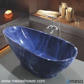 2017 Luxe blau ennuvolat Irregular Acrílic Bany lliure sense bany Banyera d'aigua calenta