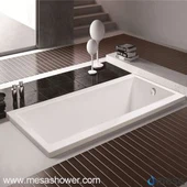 Rectangle acrílic blanc molt simplificat. Banyera d'aigua calenta de 3 mides