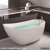 Banyera ovalada acrílica de forma autònoma amb angle