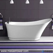 Bañadora d'oval irregular abatible acrílic amb angle