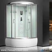 Saló de bany amb cabina de dutxa de massatge amb safata alta M-500-A-2