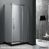 Cabina de dutxa d'acer inoxidable amb porta giratoria