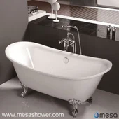 Romàntic luxe de doble sabatilles amb banyera d'hidromassatge amb raspall de canó de Chrome