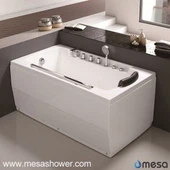 Banyera acrílica de disseny simple del cantó Banyera de venda calenta per preu barat