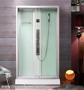 Sala de dutxa rectangular aïllada sola amb porta de vidre corredissa