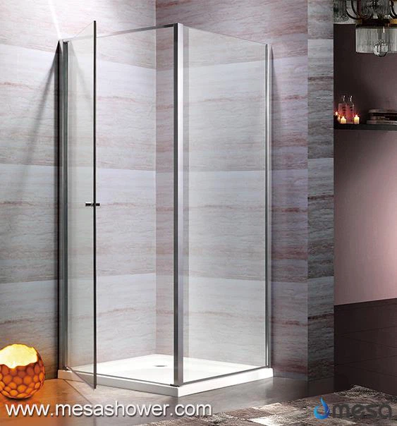 Quadrat quadrat Pivot Venda a l'aire lliure Porta de dutxa transparent de vidre