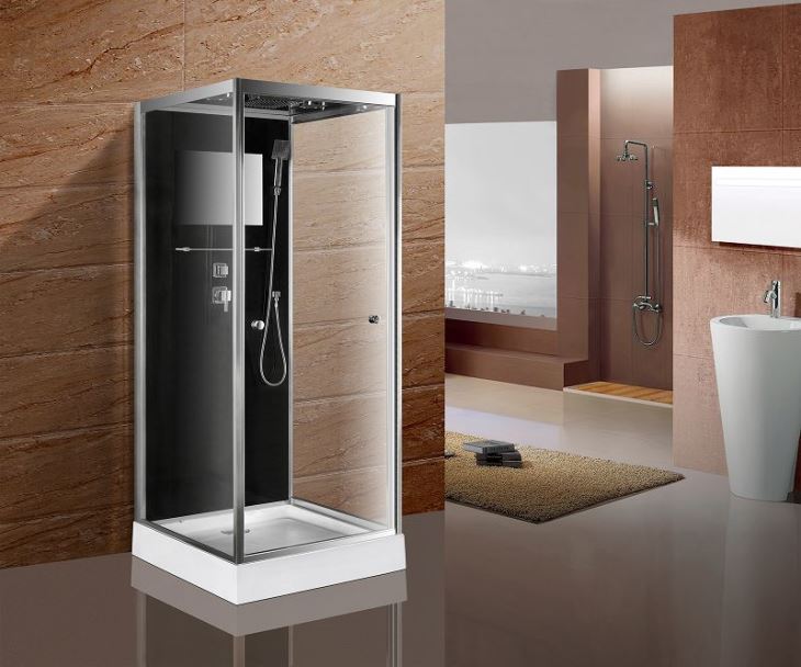 Cabina de dutxa de vidre temperat de bany petit