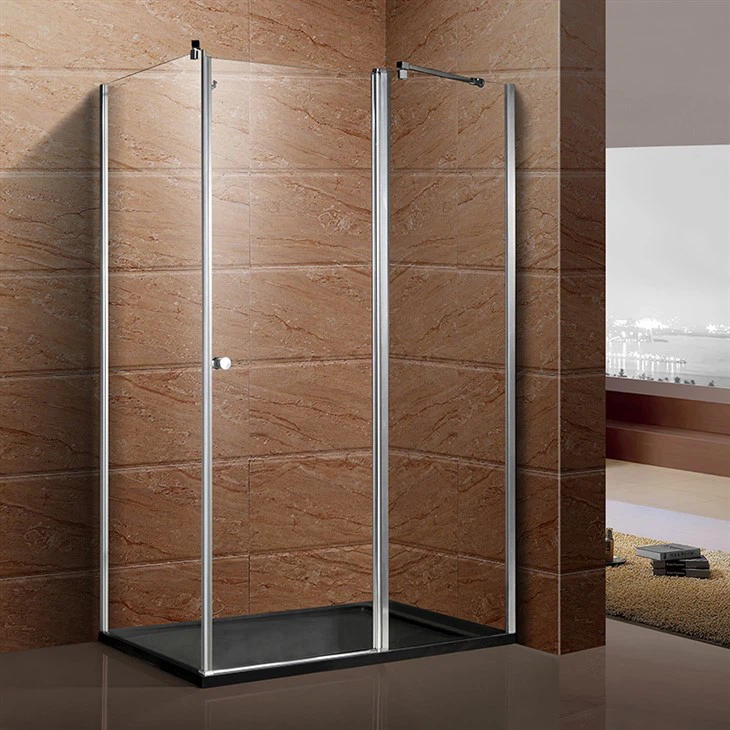 Recinte de dutxa de vidre clar sense marc