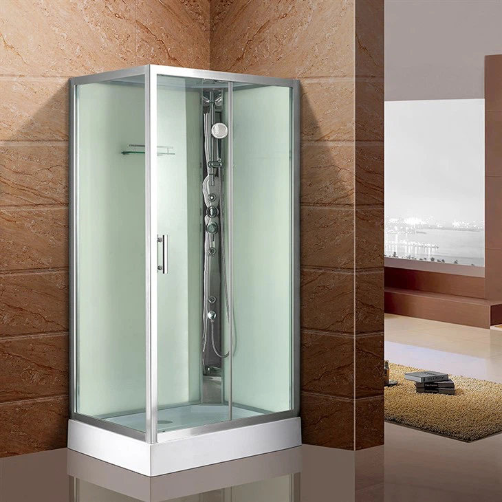 Cabina de dutxa del bany de cantonada